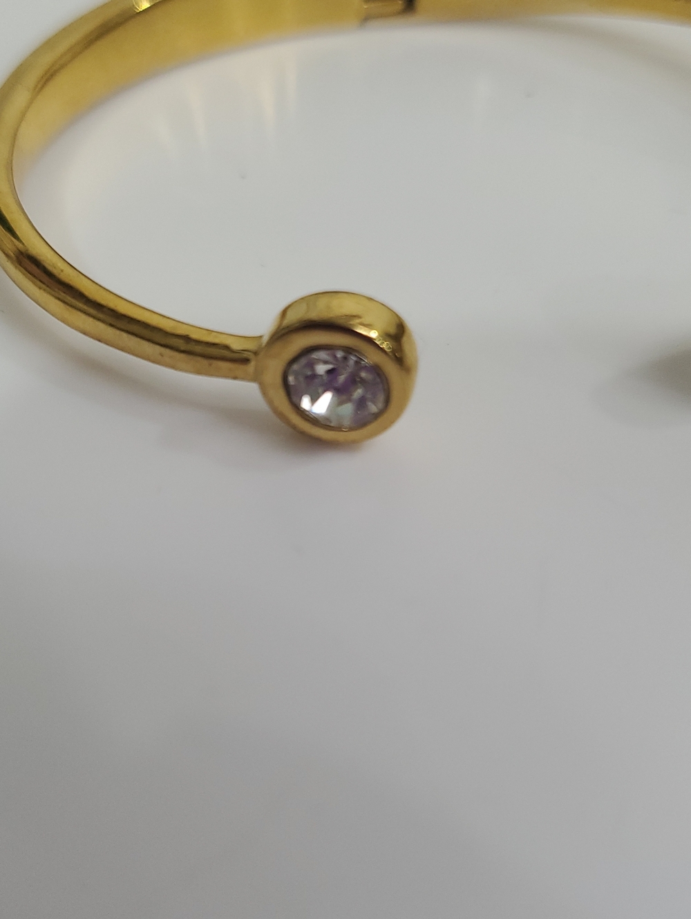 kate spade Gold-Tone Open Cuff Bracelet with Purple Spade and Crystal - Picture 13 of 16